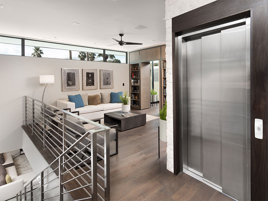 Residential home elevator interior
