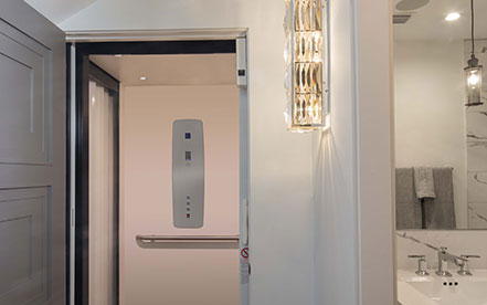 Home Elevator open doors wit COP and fixture