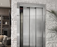 Thumbnail Elvoron home elevator with three speed doors slightly ajar in modern home