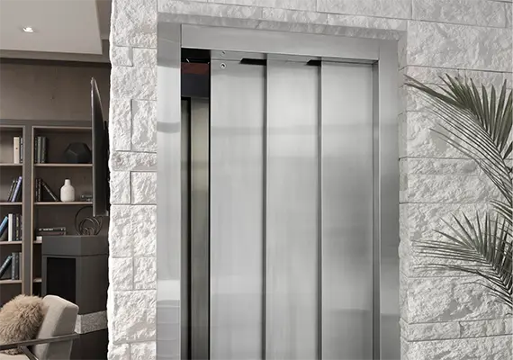 Garaventa Lift Home Elevator next to entry door of home