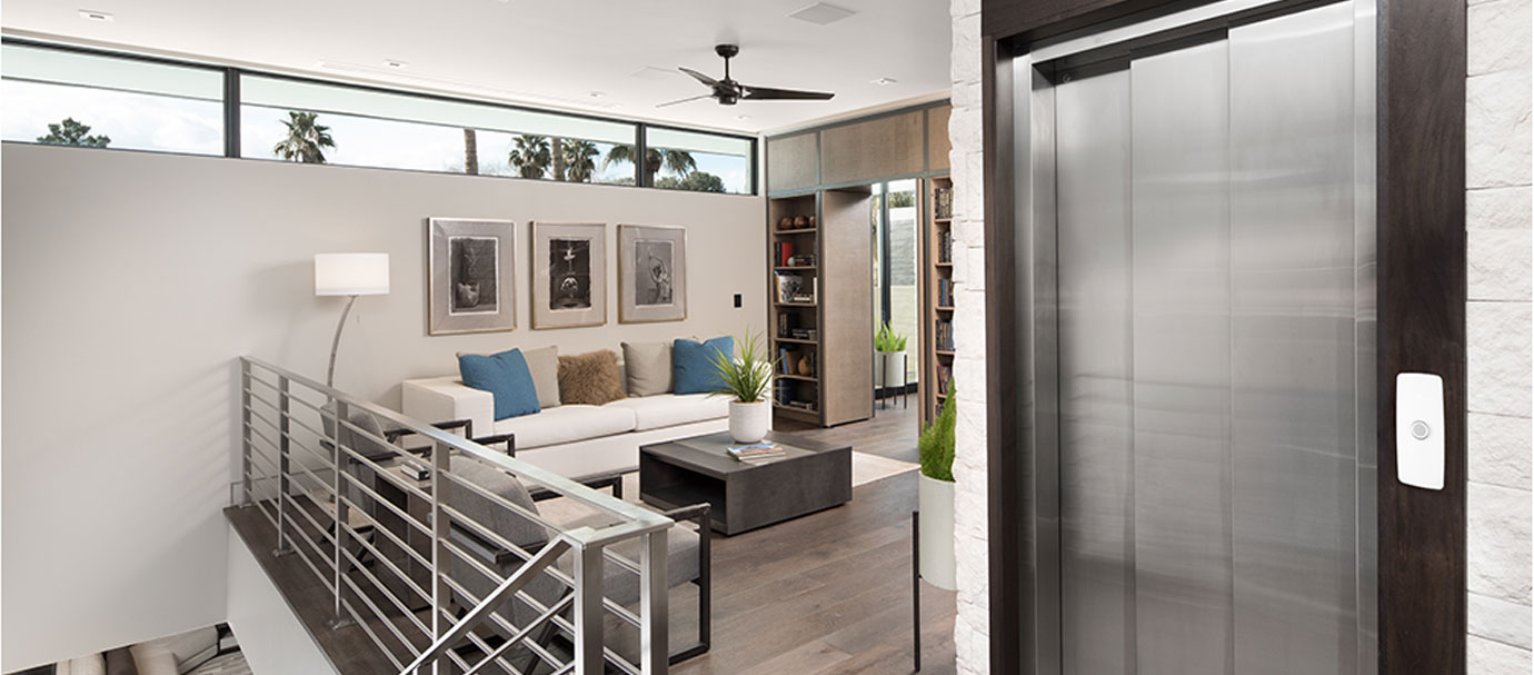 Garaventa Lift Home elevator inside a brand new luxury home