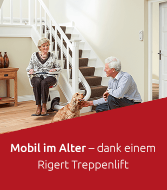 Mit einem Rigert Treppenlift bleiben Sie zuhause mobil im Alter